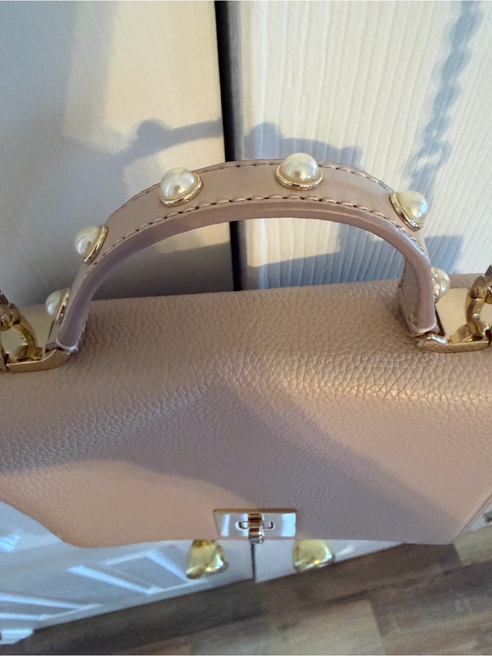 kate spade Blush Crossbody Satchel with removable Chain Strap - Picture 4 of 9